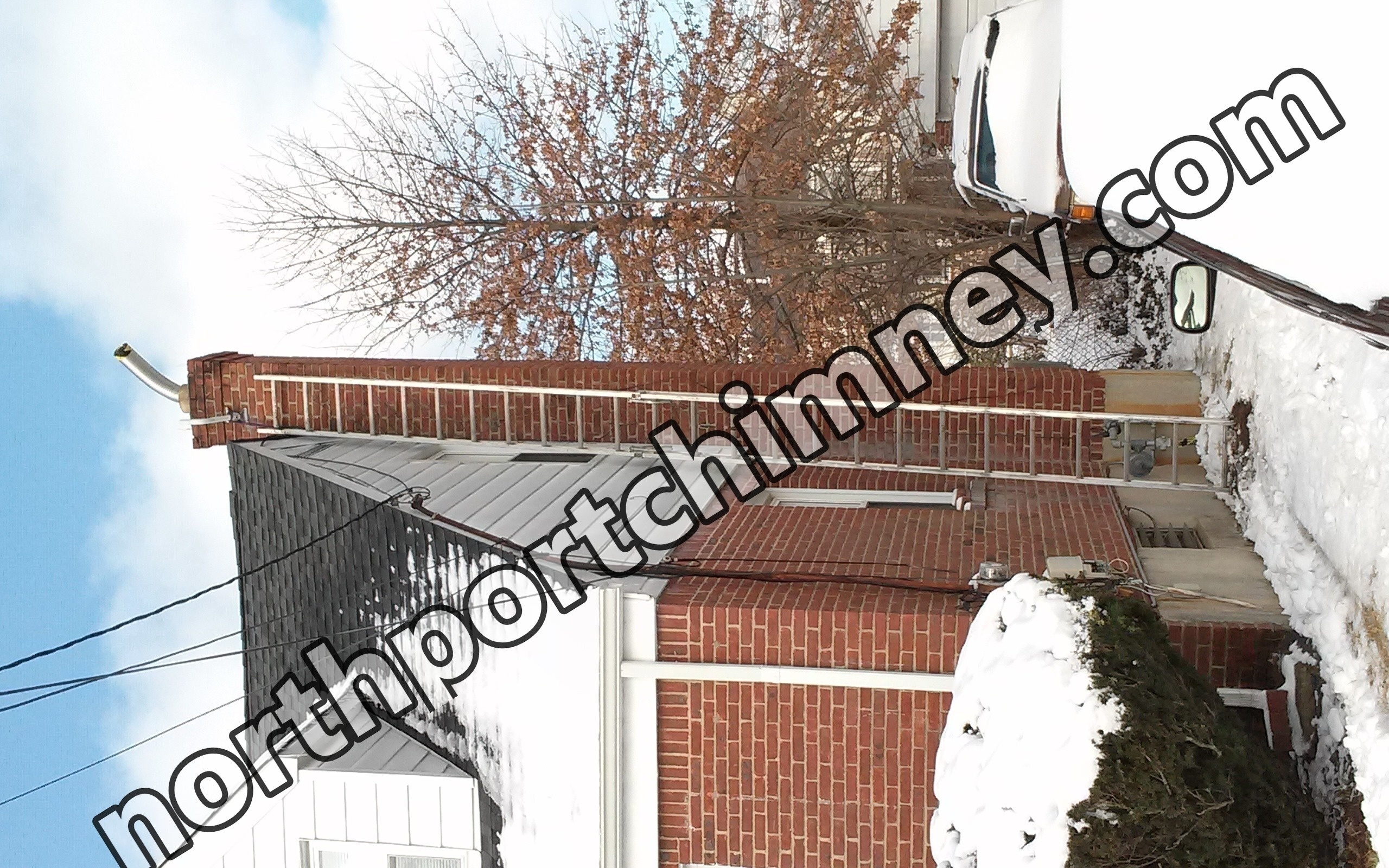 Stainless steel chimney liner installation in Huntington, NY